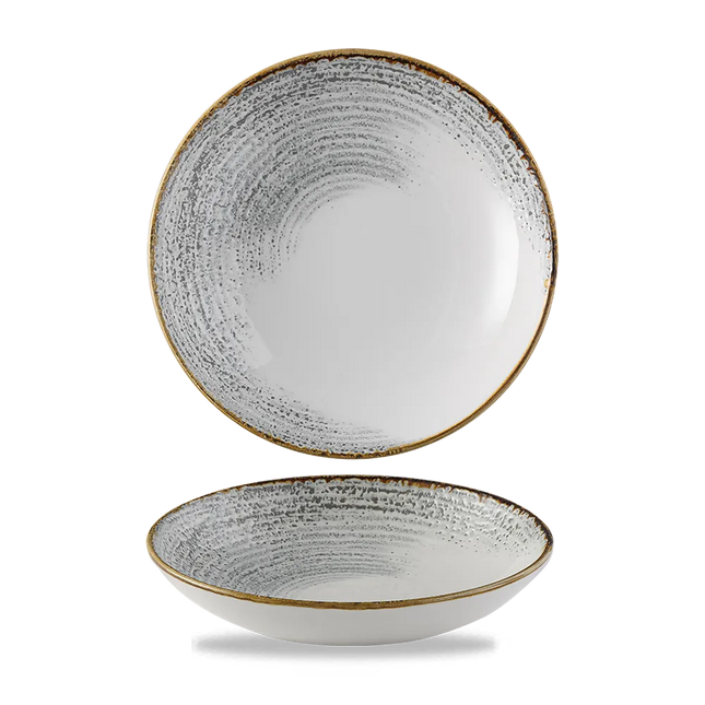 Homespun Accents Jasper Grey Coupe Bowl 12/box