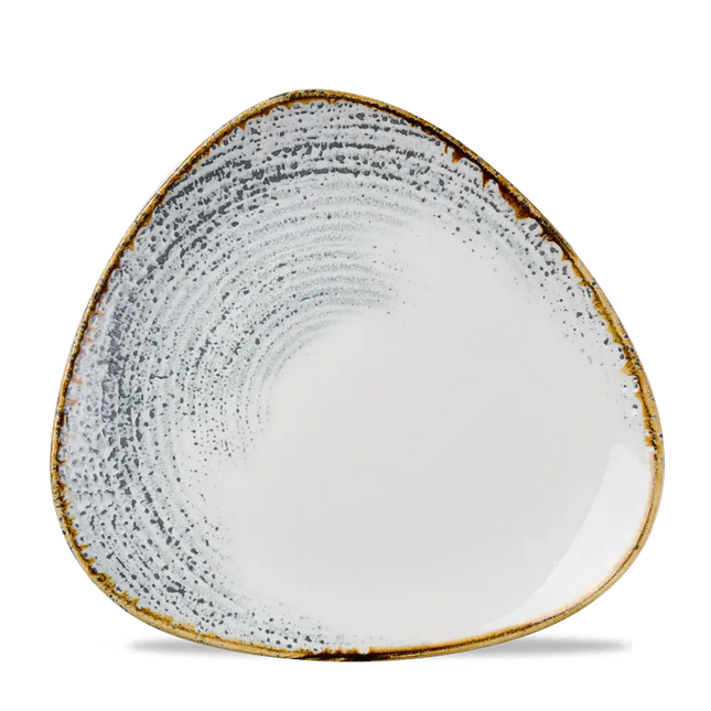 Churchill Homespun Accents Jasper Grey Lotus bord Ø 26,5 cm – bord met bloemvorm voor restaurants