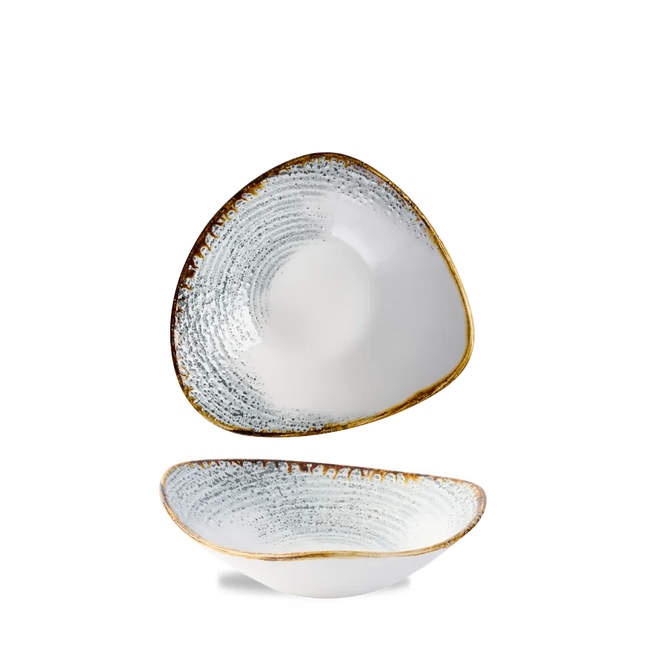 Churchill Homespun Accents Jasper Grey Lotus kom Ø 22,9 cm – kom met bloemvorm voor salades