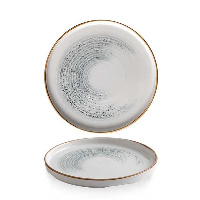 Homespun Accents Jasper Grey Walled Plate 21cm 6/box