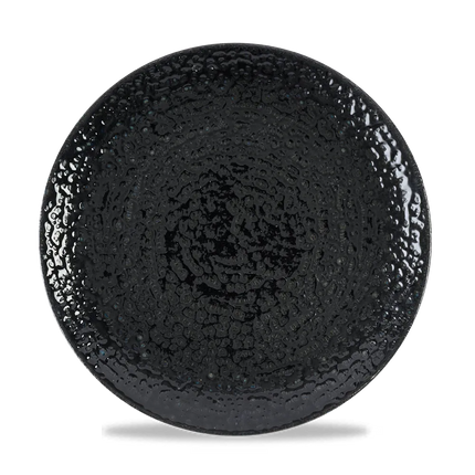 Homespun Black Evolve Coupe Plate 26cm 12/box