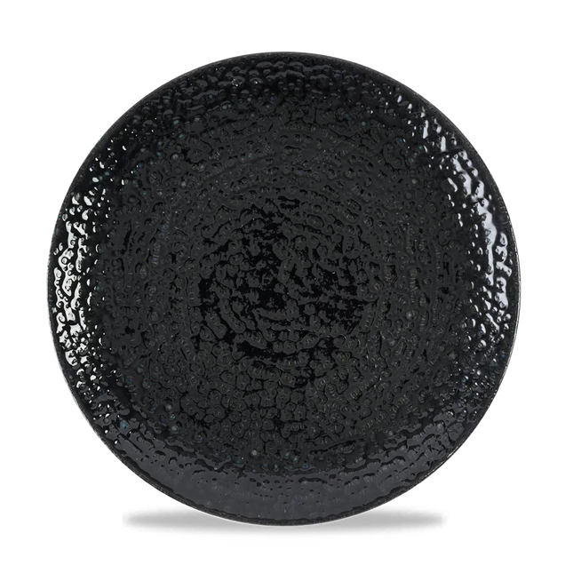 Homespun Black Evolve Coupe Plate 26cm 12/box