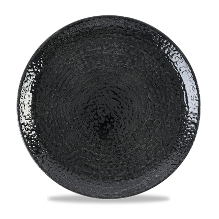 Churchill Homespun Black coupe bord Ø 28,8 cm – organisch gevormd zwart bord voor horeca