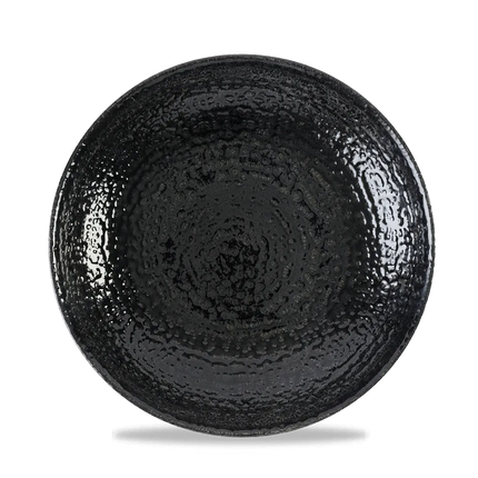 Churchill Homespun Black coupe bord Ø 21,7 cm – middelgroot zwart bord voor fine dining