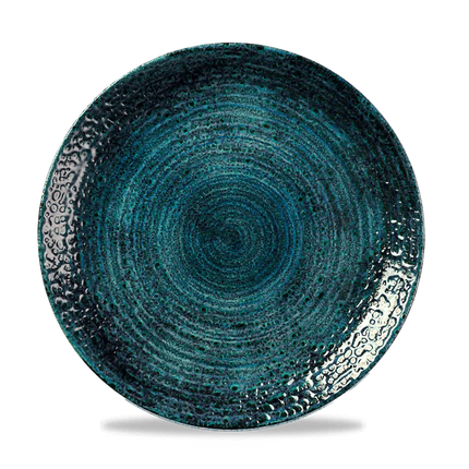 Churchill Homespun Chroma Blue Evolve coupebord Ø 26 cm – randloos bord voor restaurants