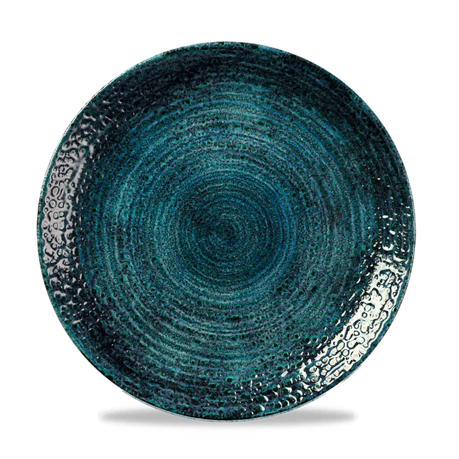 Churchill Homespun Chroma Blue Evolve coupebord Ø 26 cm – randloos bord voor restaurants