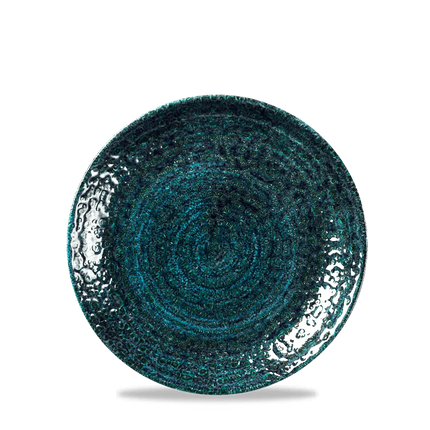 Churchill Homespun Chroma Blue Evolve coupebord Ø 16,5 cm – randloos bordje voor amuses