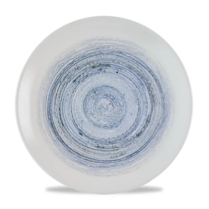 Churchill Elements Coast coupe bord Ø 28,8 cm – groot gemêleerd blauw bord voor horeca