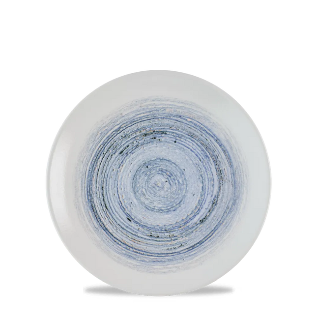 Churchill Elements Coast coupe bord Ø 16,5 cm – klein gemêleerd blauw bijzetbord voor restaurants