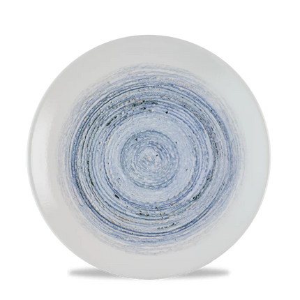 Churchill Elements Coast coupe bord Ø 21,7 cm – gemêleerd blauw bord voor fine dining
