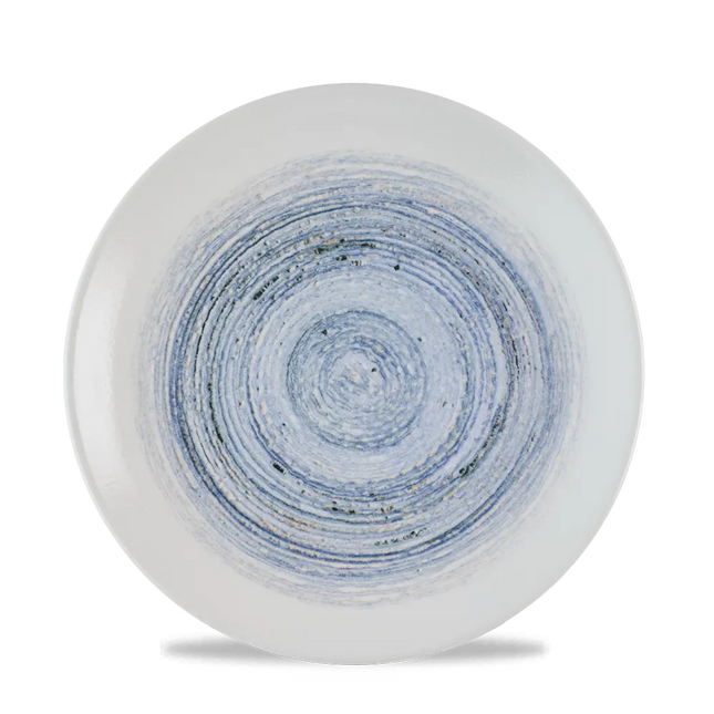 Churchill Elements Coast coupe bord Ø 21,7 cm – gemêleerd blauw bord voor fine dining