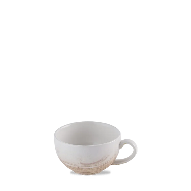 Churchill Elements Dune cappuccino kop 340 ml – grote gemêleerd zandkleurige kop voor restaurants