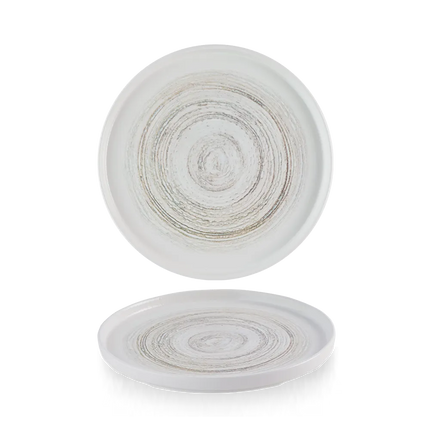 Churchill Elements Dune bord met rand Ø 21 cm – gemêleerd zandkleurig bord voor restaurants