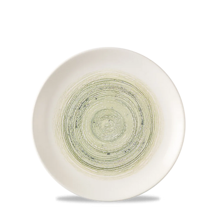 Churchill Elements Fern coupebord Ø 16,5 cm – groen porseleinen bord voor restaurants en horeca