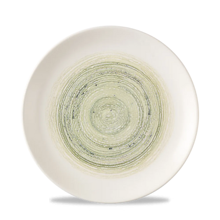 Churchill Elements Fern coupebord Ø 21,7 cm – groen porseleinen bord voor horeca en cafés