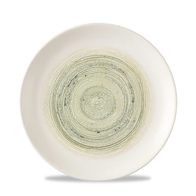 Churchill Elements Fern coupebord Ø 21,7 cm – groen porseleinen bord voor horeca en cafés