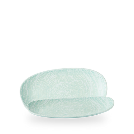 Churchill Elements Aqua organisch langwerpig bord 26 x 15 cm