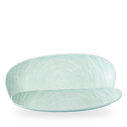 Churchill Elements Aqua organisch langwerpig bord 35 x 18,5 cm