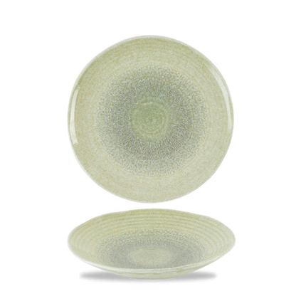 Dudson Harvest Green organische coupekom 25 cm – groene porseleinen coupekom voor de horeca