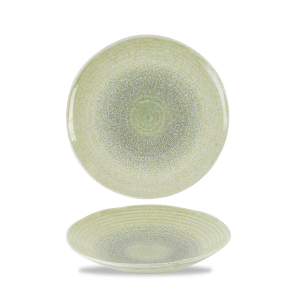 Dudson Harvest Green organische coupekom 25 cm – groene porseleinen coupekom voor de horeca