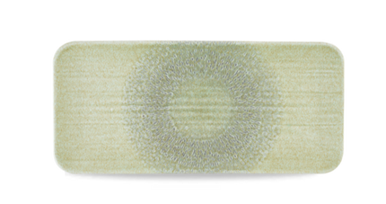 Dudson Harvest Green organische rechthoekige serveerschaal 34,4x15,6 cm – groen porselein voor de horeca
