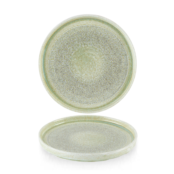 Harvest Green Walled Plate 21cm 6/box