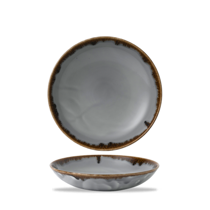 Dudson Harvest Grey coupekom 24,8 cm – grijze porseleinen kom voor restaurants