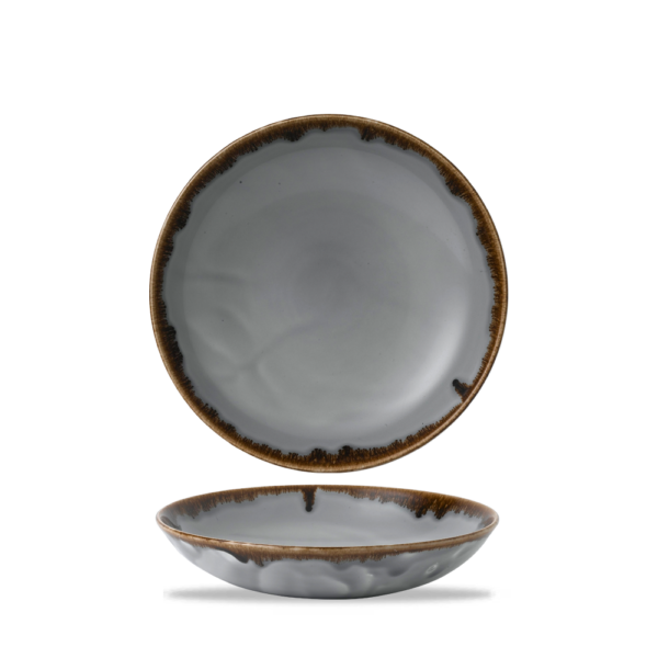 Dudson Harvest Grey coupekom 24,8 cm – grijze porseleinen kom voor restaurants