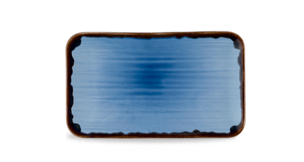 Dudson Harvest Indigo rechthoekig bord 27x16 cm – indigoblauw porselein voor de horeca