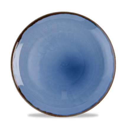 Dudson Harvest Indigo coupebord 26 cm – indigoblauw porseleinen coupebord voor fine dining