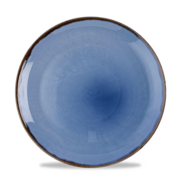 Dudson Harvest Indigo coupebord 26 cm – indigoblauw porseleinen coupebord voor fine dining