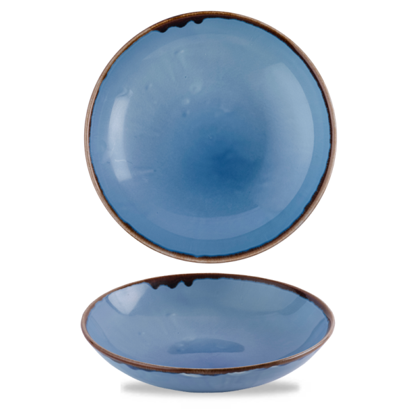 Dudson Harvest Indigo coupekom 24,8 cm – indigoblauwe porseleinen kom voor restaurants