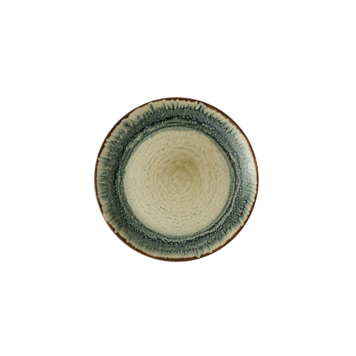 Harvest Flare Linen Evolve Coupe Plate van Churchill, 26 cm, set van 12. Handgemaakt coupebord in een zachte linnenkleur met een organisch ontwerp, ideaal voor het serveren van hoofdgerechten. Duurzaam en stijlvol, perfect voor gebruik in de horeca.