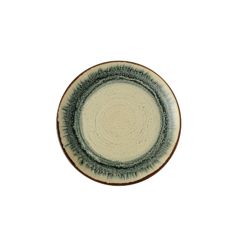 "Harvest Flare Linen Evolve Coupe Plate van Churchill, 28,8 cm, set van 12. Handgemaakt coupebord in een zachte linnenkleur met een organisch ontwerp, perfect voor het serveren van hoofdgerechten. Duurzaam en stijlvol, ideaal voor gebruik in de horeca.