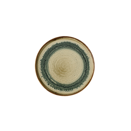 Harvest Flare Linen Walled Plate van Churchill, 26 cm, set van 6. Handgemaakt bord met opstaande rand in een zachte linnenkleur en een organisch ontwerp, ideaal voor het serveren van hoofdgerechten. Duurzaam en stijlvol, perfect voor gebruik in de horeca.