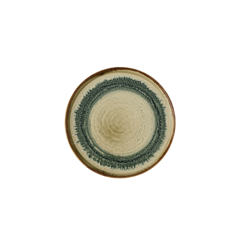 Harvest Flare Linen Walled Plate van Churchill, 26 cm, set van 6. Handgemaakt bord met opstaande rand in een zachte linnenkleur en een organisch ontwerp, ideaal voor het serveren van hoofdgerechten. Duurzaam en stijlvol, perfect voor gebruik in de horeca.