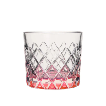APS Healey D.O.F. met roze bodem 310 ml - gekleurd whiskyglas voor cocktails