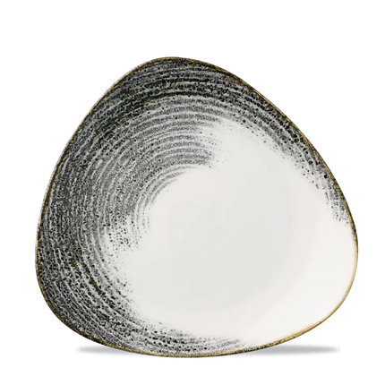 Churchill Homespun Accents Black lotusbord Ø 23 cm – zwart porseleinen decoratief bord voor restaurants