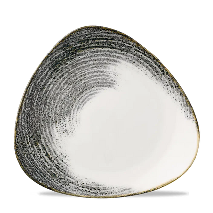 Churchill Homespun Accents Black lotusbord Ø 28,5 cm – zwart porseleinen decoratief bord voor fine dining