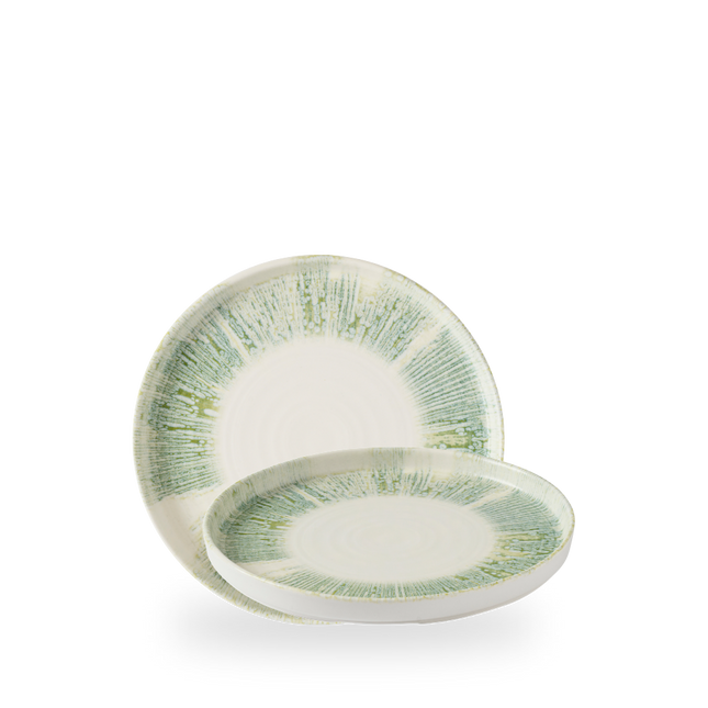 Churchill Lyra Green bord met opstaande rand 21 cm