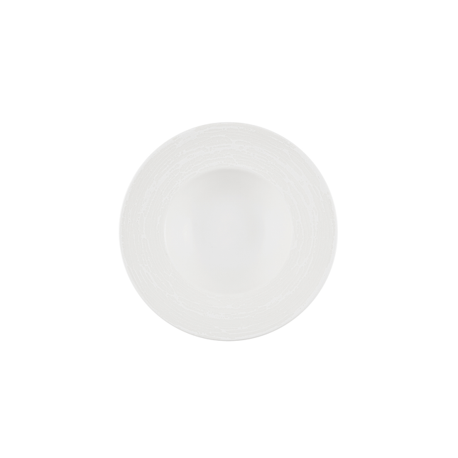 Churchill Inked Elements Ice kom met brede rand 24 cm – ijswit porseleinen kom voor cafes en bars