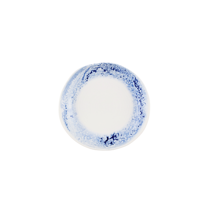 Churchill Inked Fresco Blue diepe kom 21,5 cm – blauw porseleinen kom voor fine dining