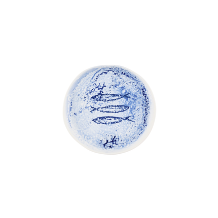 Churchill Inked Fresco Blue organisch bord 21,5 cm – blauw porseleinen bord voor fine dining