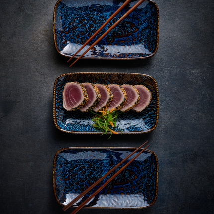 Churchill Cascade Blue diepe schaal 22 x 13 cm – blauw porseleinen schaal voor cafes en bars