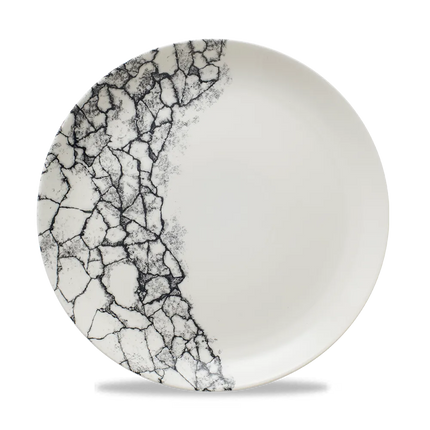 Kintsugi Accents Quartz Black Evolve Coupe Plate 26cm 12/box