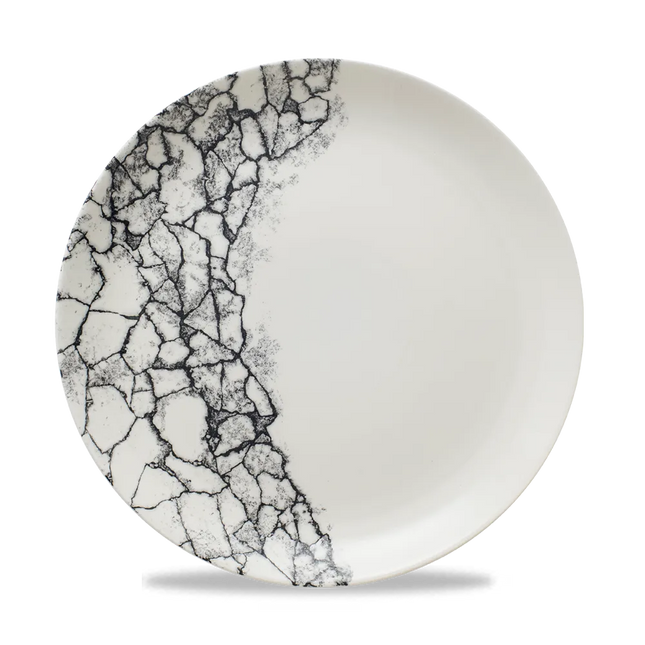Kintsugi Accents Quartz Black Evolve Coupe Plate 26cm 12/box