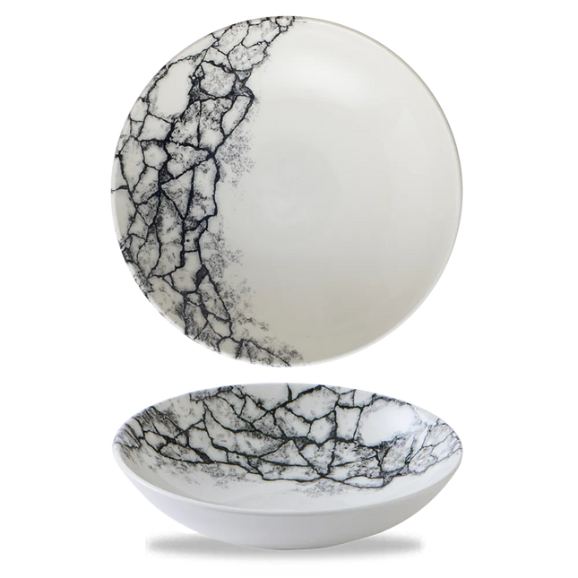 Kintsugi Accents Quartz Black Evolve Coupe Bowl 12/box