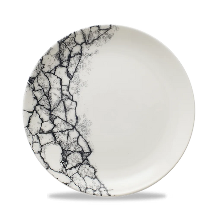 Churchill Kintsugi Accents Quartz Black Evolve coupebord – trendy zwart bord voor restaurants