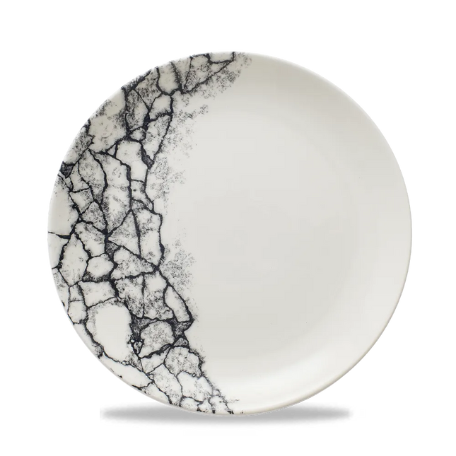 Churchill Kintsugi Accents Quartz Black Evolve coupebord – trendy zwart bord voor restaurants