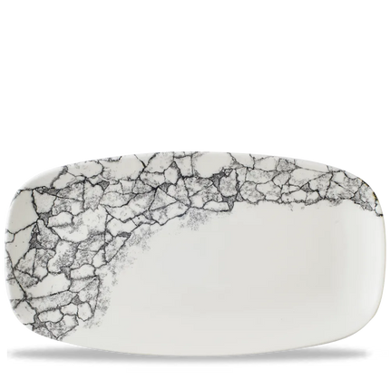 Churchill Kintsugi Accents Quartz Black chef's langwerpig bord – groot zwart serveerbord